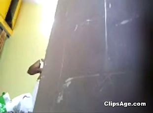 Indian desi Tamil maid changing dress in her room captured using hidden cam
